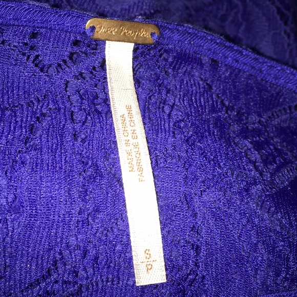 Free People Cobalt Blue Shake It Up Lace Dress SP - Picture 7 of 8